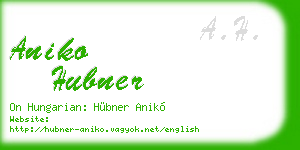aniko hubner business card